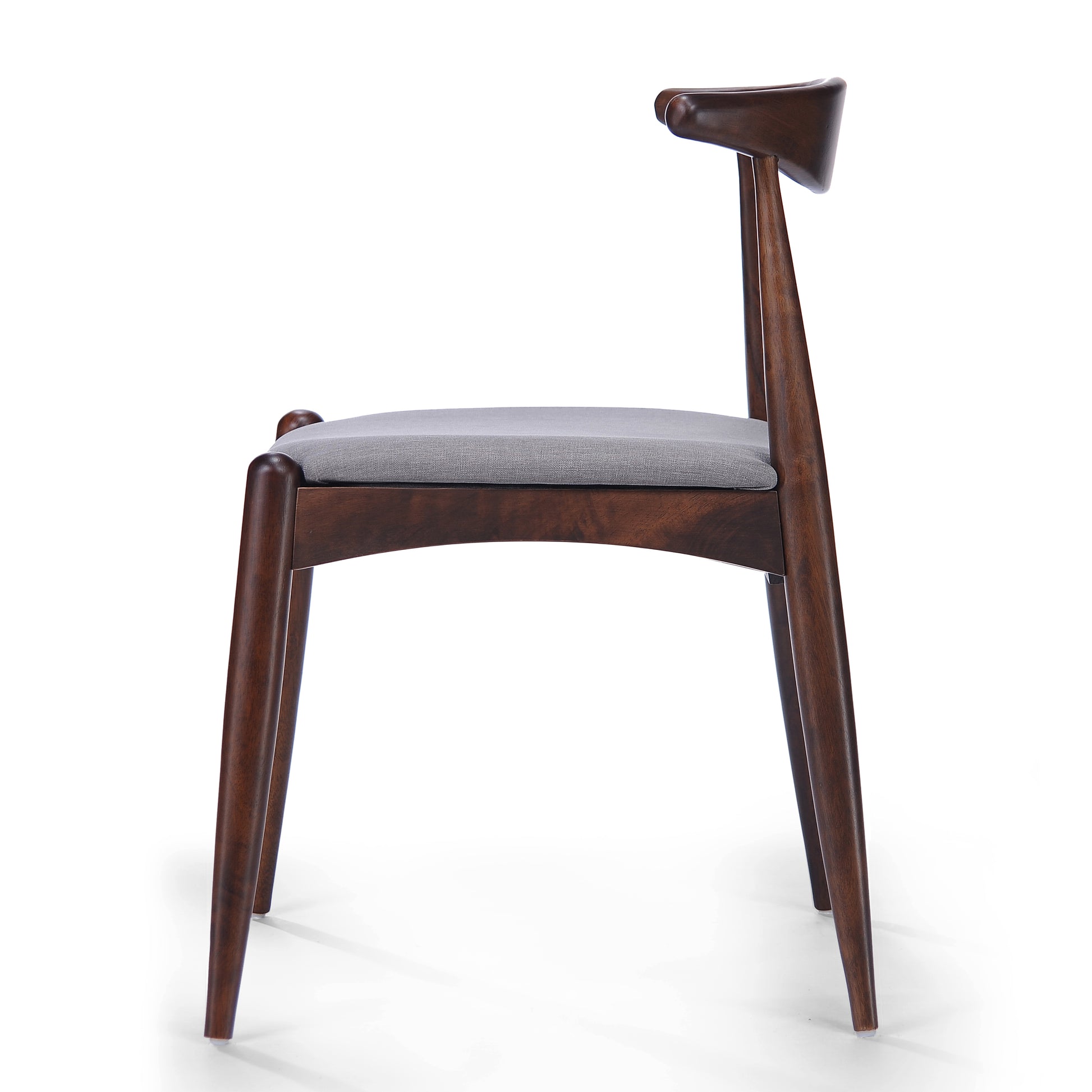 [Video] Set of 2 Rubberwood Dining Chairs with Ergonomic Backrest & Comfort Cushions, Walnut+Light Gray (same sku: 59296.00FDBEI) image 9