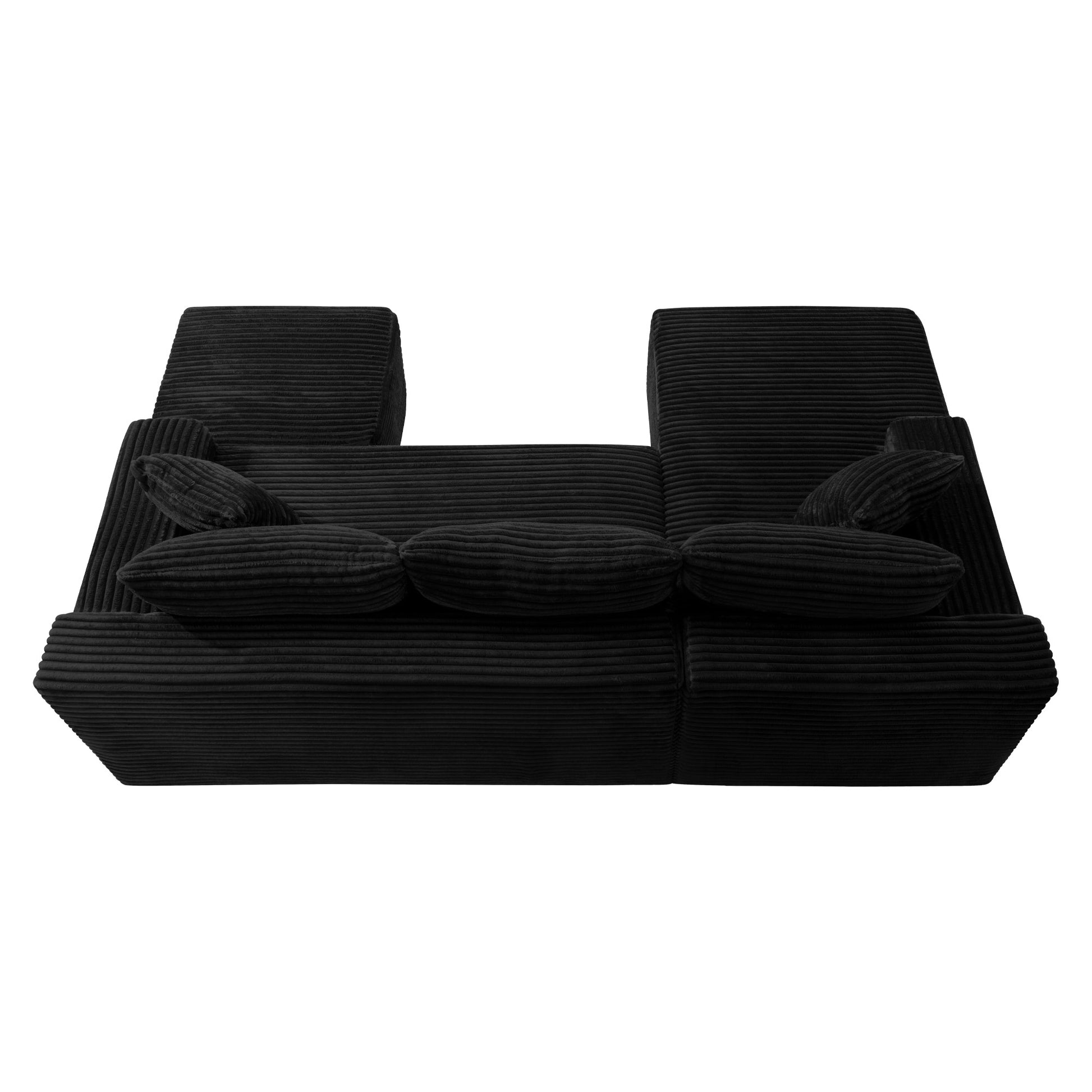 106.3" U-Shaped Cloud Sectional Sofa with Deep Seat,No Assembly Required,Modular Couches Sleeper for Living Room,Bedroom,Apartment image 12