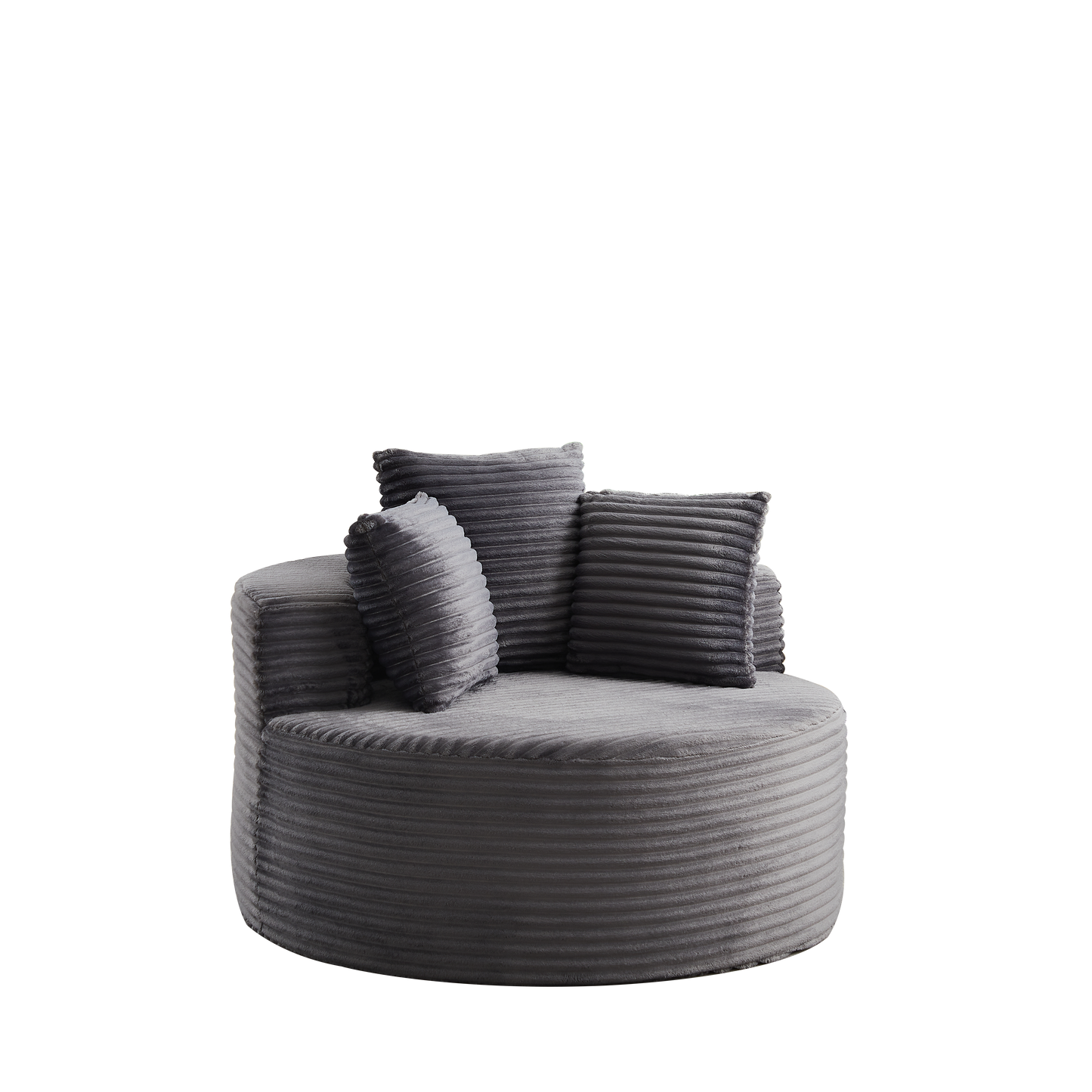 43-inch round corduroy single sofa, comfortable lounge chair, comes with three pillows, minimalist design, perfect for bedrooms, lounges, game rooms, and living rooms image 11