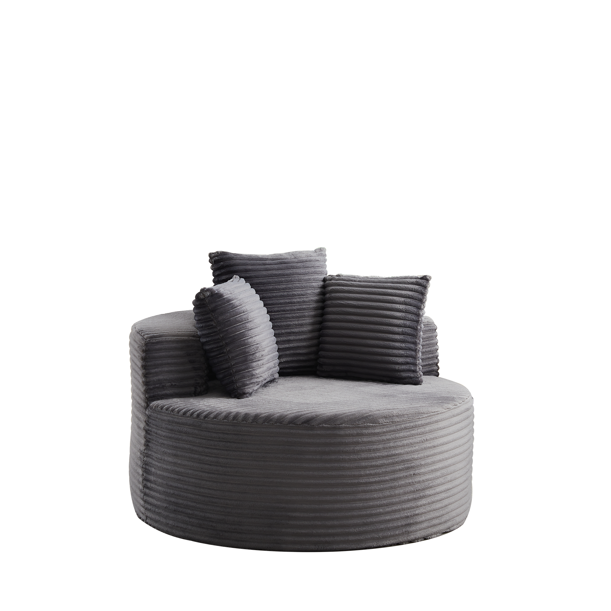 43-inch round corduroy single sofa, comfortable lounge chair, comes with three pillows, minimalist design, perfect for bedrooms, lounges, game rooms, and living rooms image 11