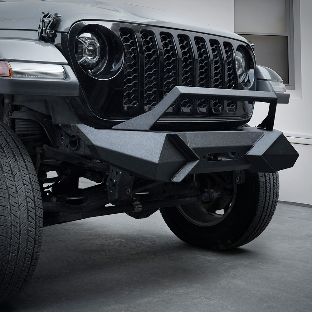 X Style Front Bumper with Winch Plate Compatible with Wrangler JK (2007-2017) Heavy Duty Black Textured Manganese Steel Construction, Perfect for On and Off-Road Used image 10
