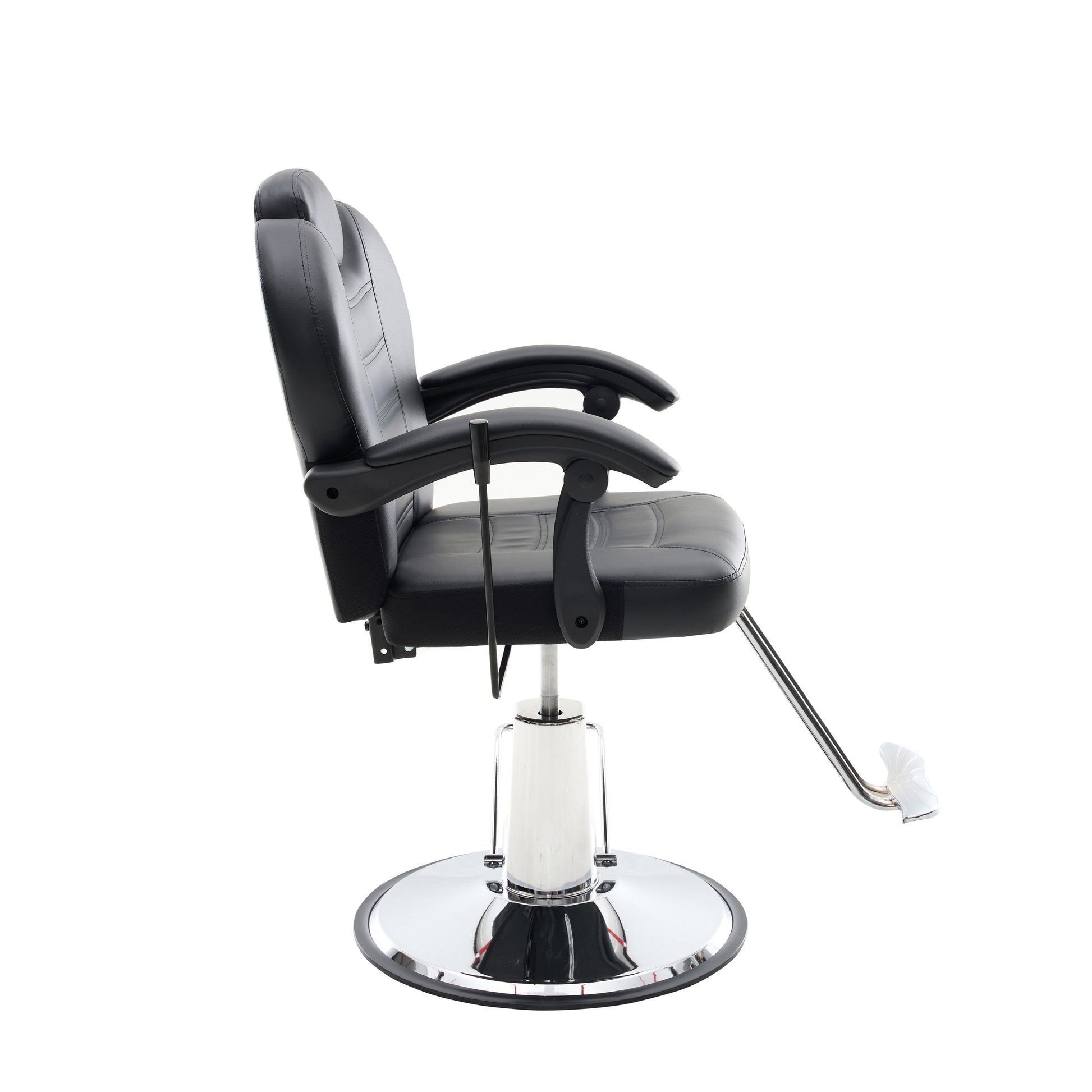 90°-150° Reclining Barber Chairs for Barbershop, Heavy Duty Hydraulic Pump 360°Swivel Salon Chair for Hair Stylist -Black image 9