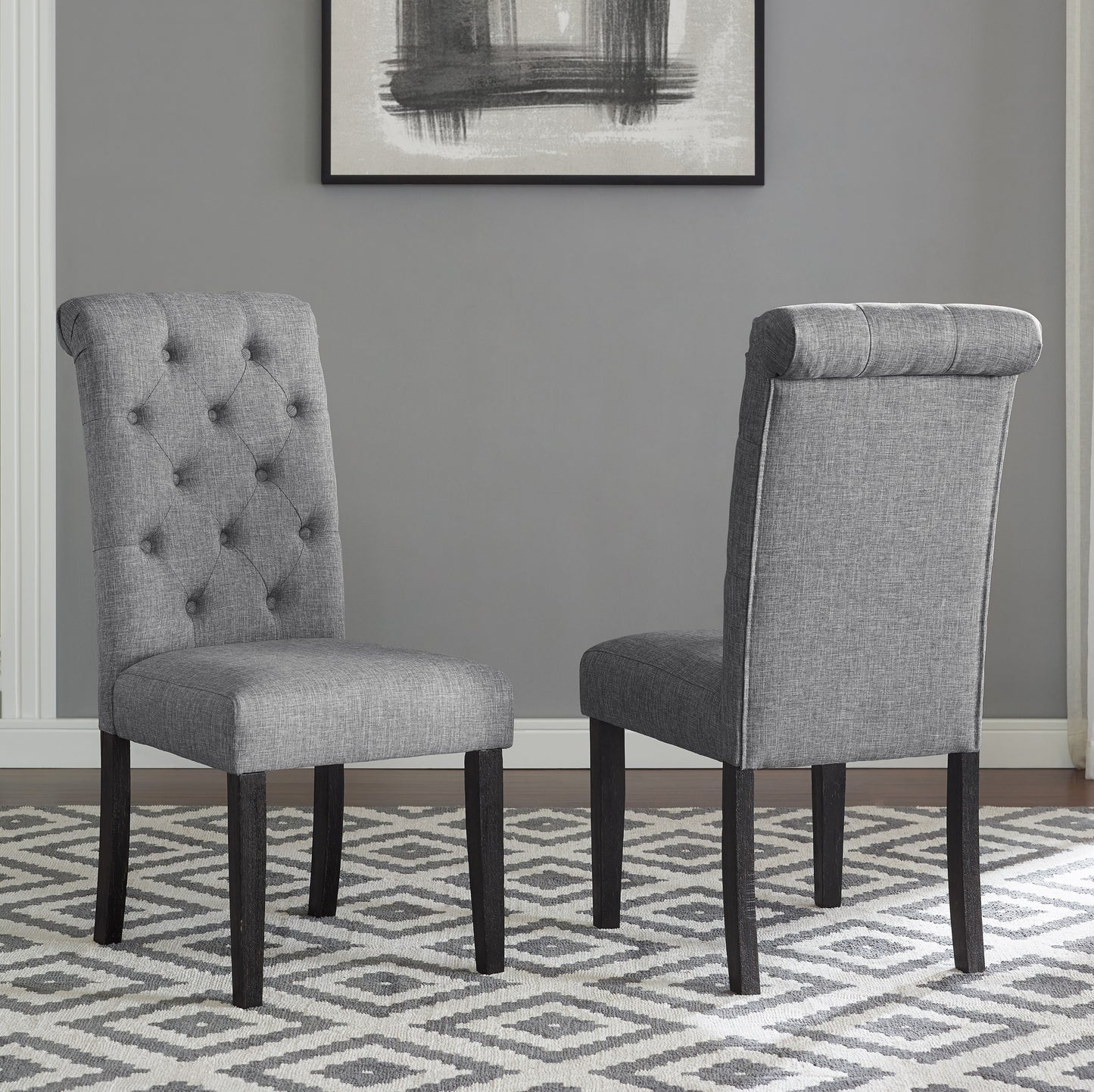 Leviton Urban Style Dark Wash Wood Dining Set: Table, 4 Chairs and Bench image 7