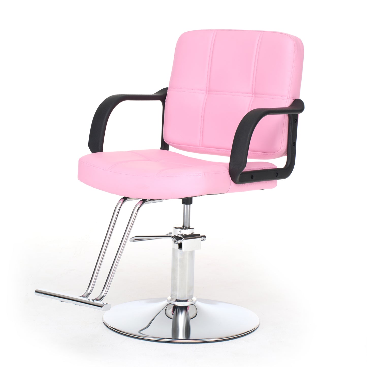 Barber Chair for Hair Stylist- 360° Swivel, Adjustable Height, Capacity 350 LBS with Heavy Duty Hydraulic Pump,PINK image 7