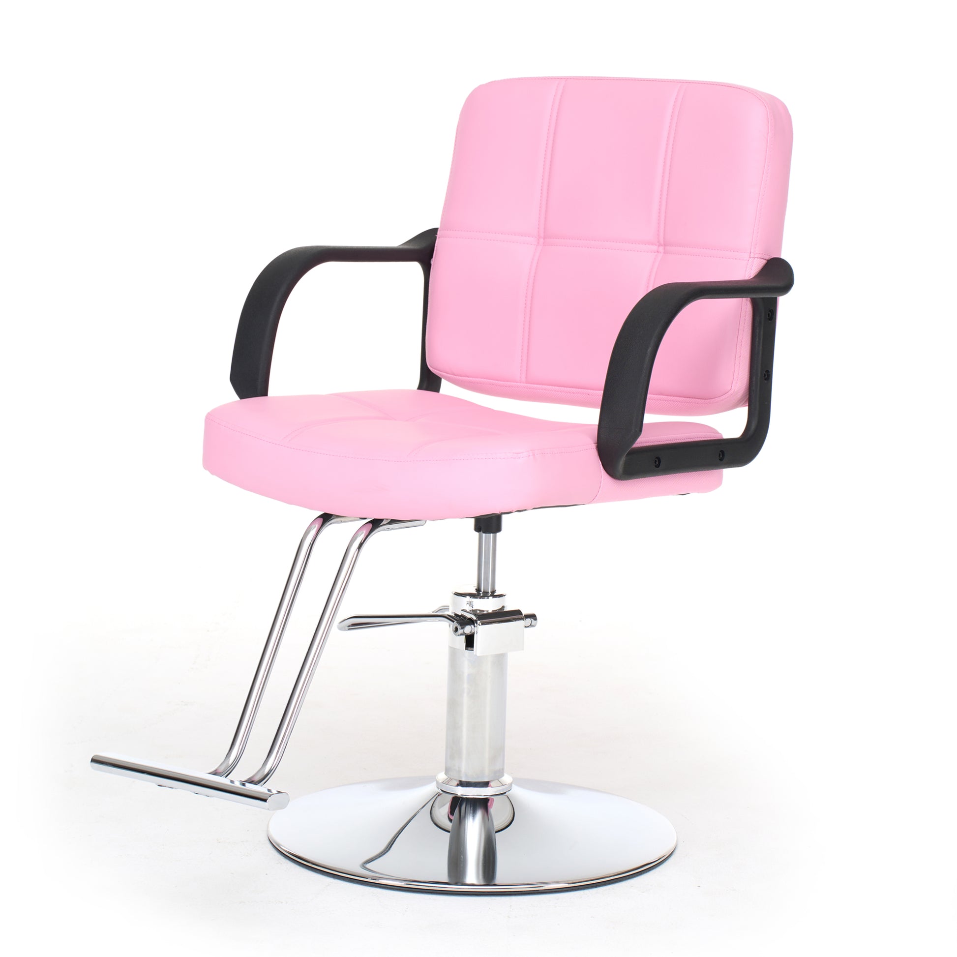 Barber Chair for Hair Stylist- 360° Swivel, Adjustable Height, Capacity 350 LBS with Heavy Duty Hydraulic Pump,PINK image 7