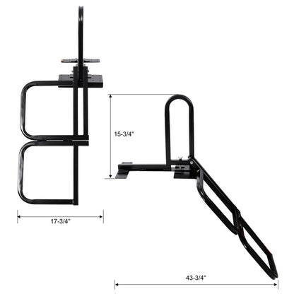 Foldable Pickup Truck Tailgate Two-Step Ladder - Universal Fit. Drilling Hex Screws for Easy Install. Load Capacity: 300 LBS. Serves To Secure Items In Truck Bed image 8