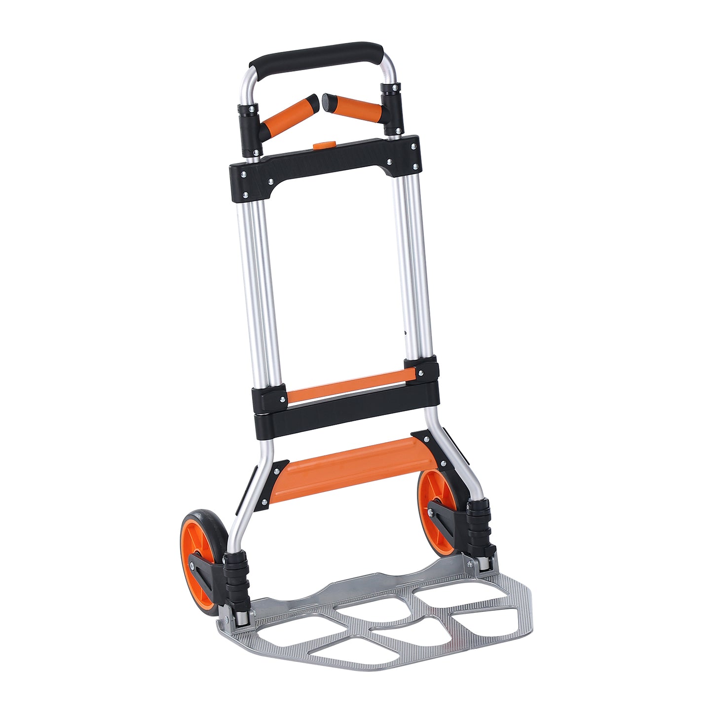 Folding Hand Truck, 309 lbs Load Capacity, Aluminum Portable Cart, Convertible Hand Truck and Dolly with Telescoping Handle and PP+TPR Wheels, Ultra Lightweight Super Strong for Moving Warehouse image 3