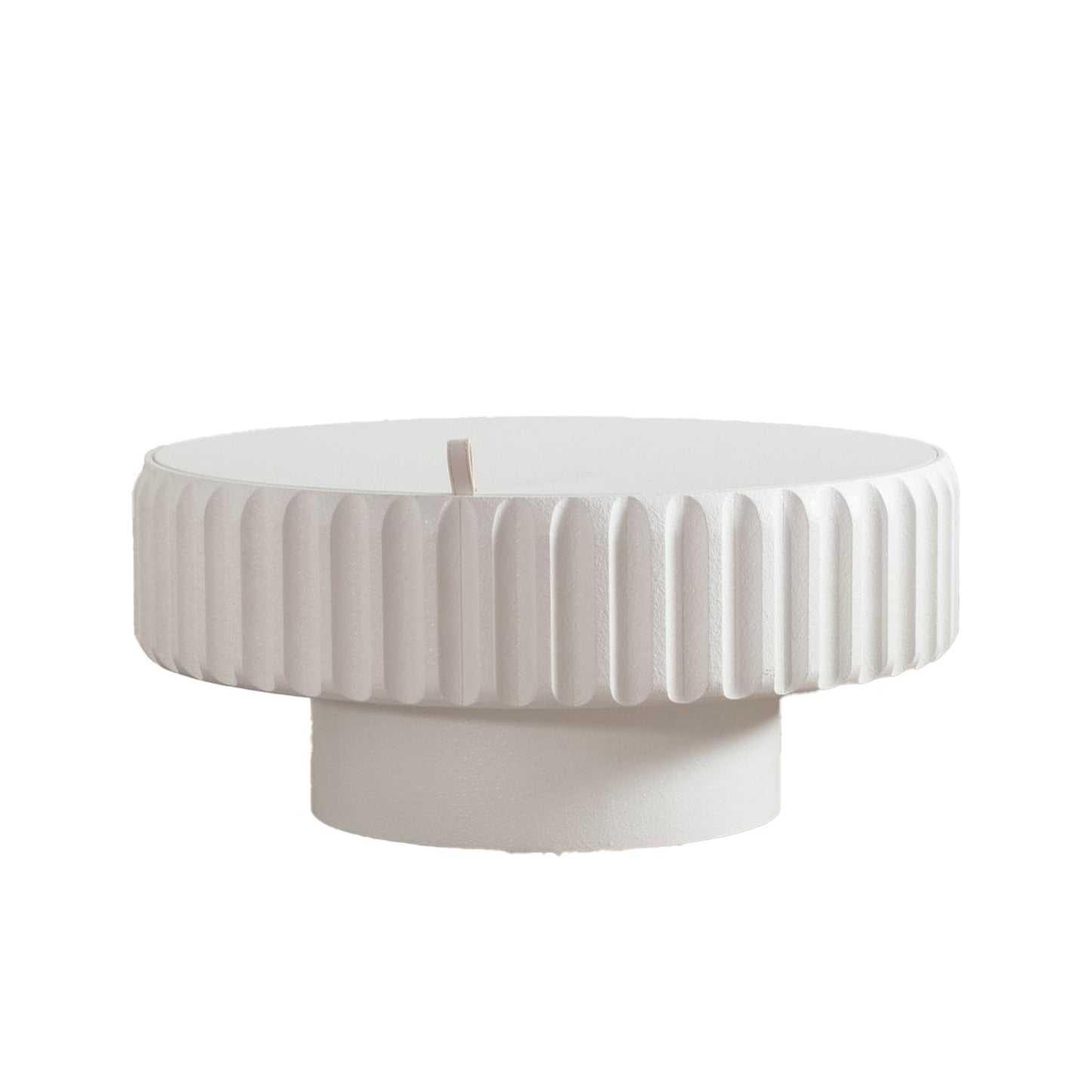 Round Fluted Storage Table with Lift-Off Lid, Sleek Texture, Perfect for Modern Living image 6