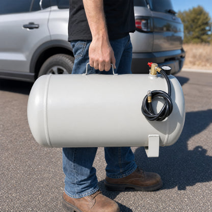 Portable11 Gallon Aluminum Air Tank, Lightweight Durable Air Compressor Tank with Pressure Gauge, Safety Valve and 47 Inch Hose for Easy Tool Connection image 10