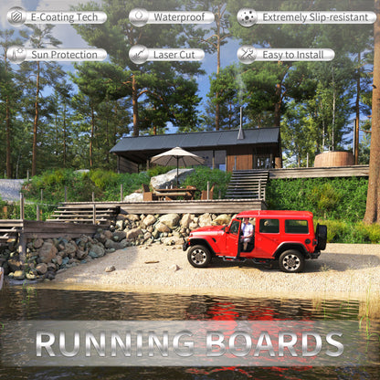 Two-Color Running Boards For 07-18 Jeep Wrangler JK Unlimited 4 Door,Side Steps image 6