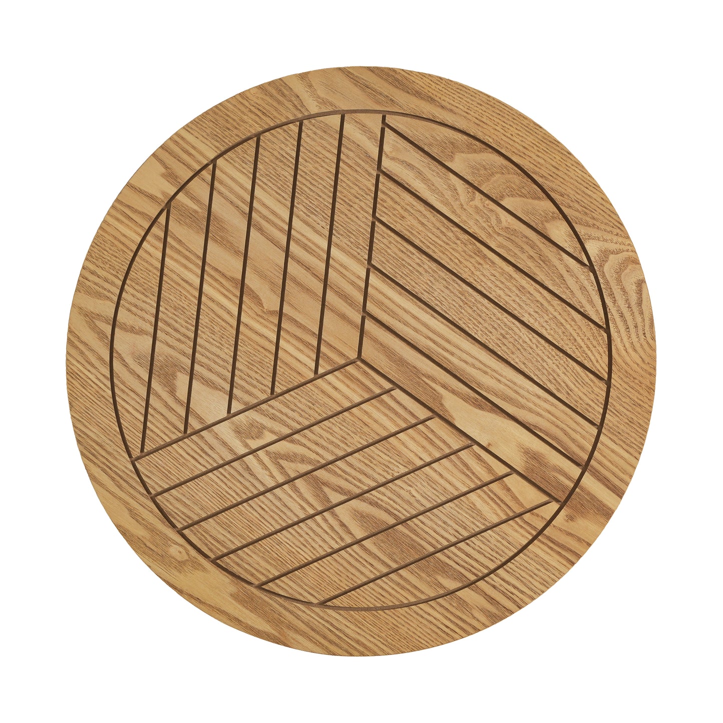 Natural Finish Round Wood Accent Table - Elegant Curved Base End Table for Living Room, Bedroom, or Patio image 11