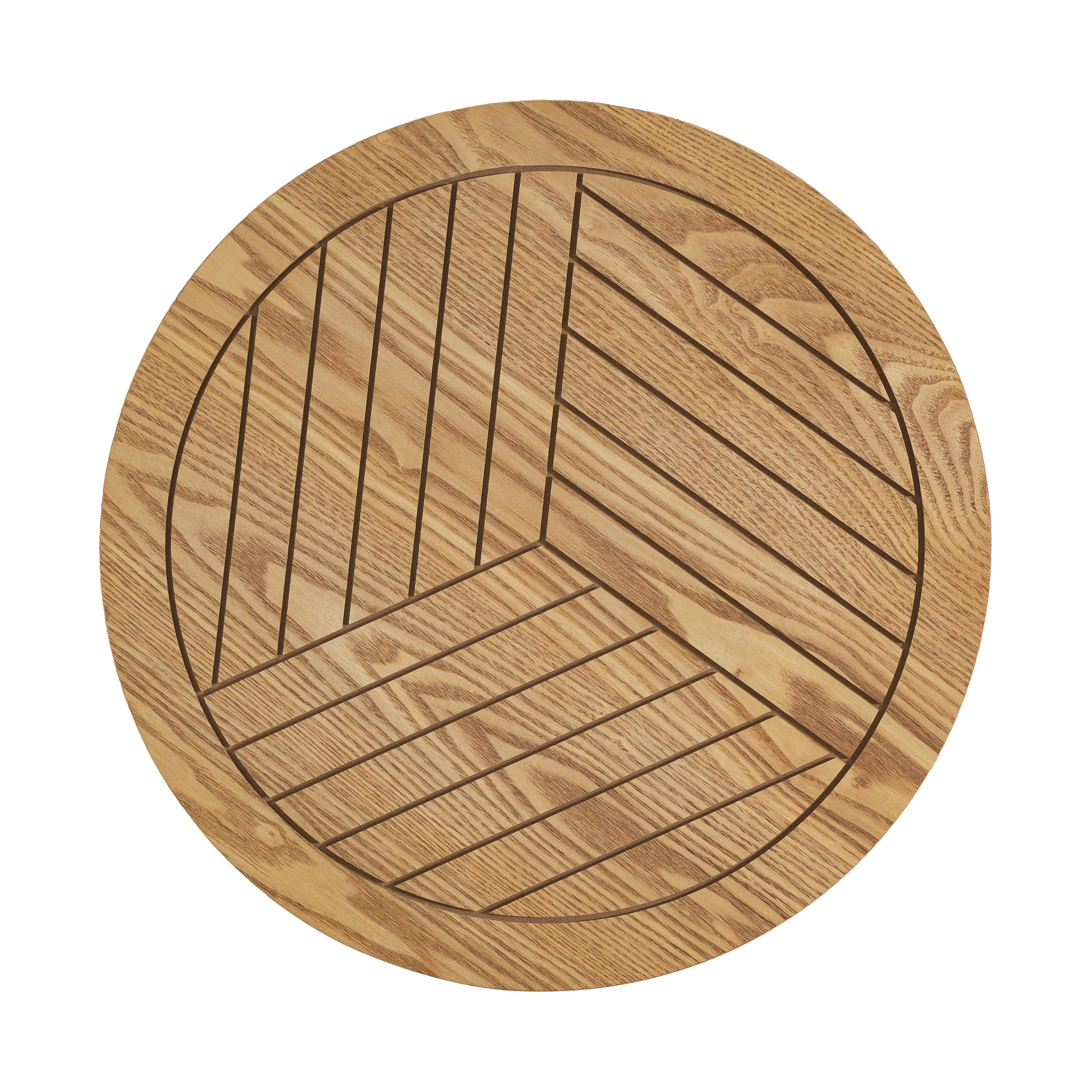 Natural Finish Round Wood Accent Table - Elegant Curved Base End Table for Living Room, Bedroom, or Patio image 11