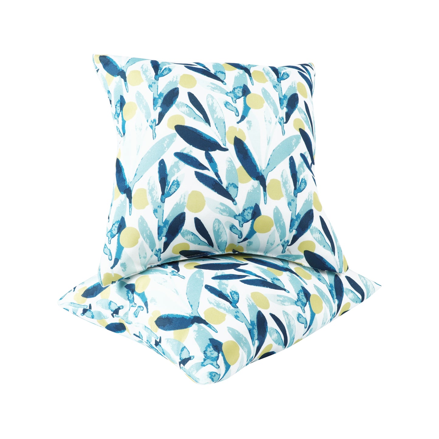 6 Pack Outdoor Pillow Covers ONLY 18x18 Inch, Water-Repellent Decorative Cushion Covers for Patio Furniture, Garden, Porch, Balcony and Outdoor Sofa-Coastal Leaves Blue image 5