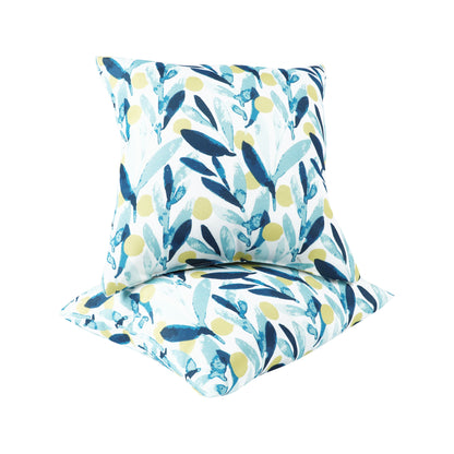 6 Pack Outdoor Pillow Covers ONLY 18x18 Inch, Water-Repellent Decorative Cushion Covers for Patio Furniture, Garden, Porch, Balcony and Outdoor Sofa-Coastal Leaves Blue image 5