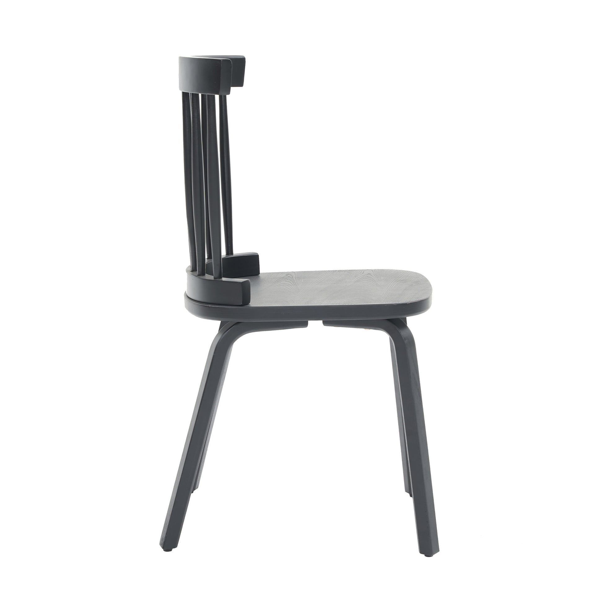 Windsor Dining Chairs Set of 4,Wood Farmhouse Spindle Back, Widen Seat, Mid-Century Modern French Country Style, for Living Room Restaurant, Black image 4