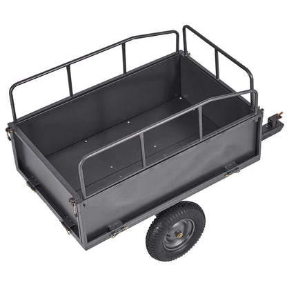 Steel Dump Cart 17 Cu. Ft 600LB for ATV/UTV Trailer Tow Behind Heavy Duty image 9
