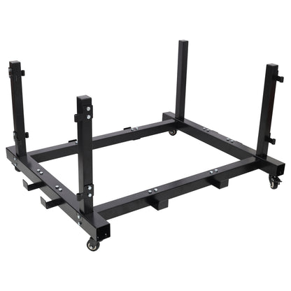 Door Hanger Storage Rack Bracket Holder for 1987-2023 Jeep Gladiator JT & Wrangler JK JKU JL JLU TJ YJ JKU Removable Stand Cart Sliding for 2/4 Door (Black) image 1