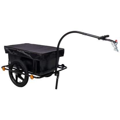 Bike Cargo Trailer with Support Bar, 900D PVC Waterproof Cover, Removable Box, Utility Bike Wagon Trailer for Shopping Camping and Outdoor Activities image 4