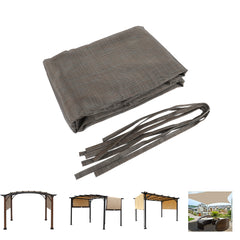 Outdoor Pergola Sun Shade Cover Cloth Patio Canopy HDPE Permeable with Grommets (13' x 7.7', Brown)