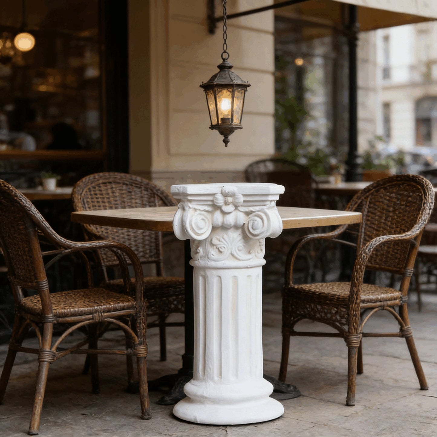 Garden Decorative Column, 15"Retro Elegant White Ancient Greek Style Roman Column, Suitable for Garden Decoration, Suitable for Weddings And Dining Tables, Multifunctional Indoor/outdoor Use, Perfect image 6