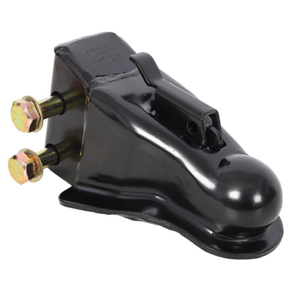 Adjustable Trailer Coupler, 360° Sleeve-Lock 2 Inch Towing Hitch, 8000 lbs Heavy Duty Steel Coupler, Black Finish for Boat, RV, Utility Trailer and Trucks image 1