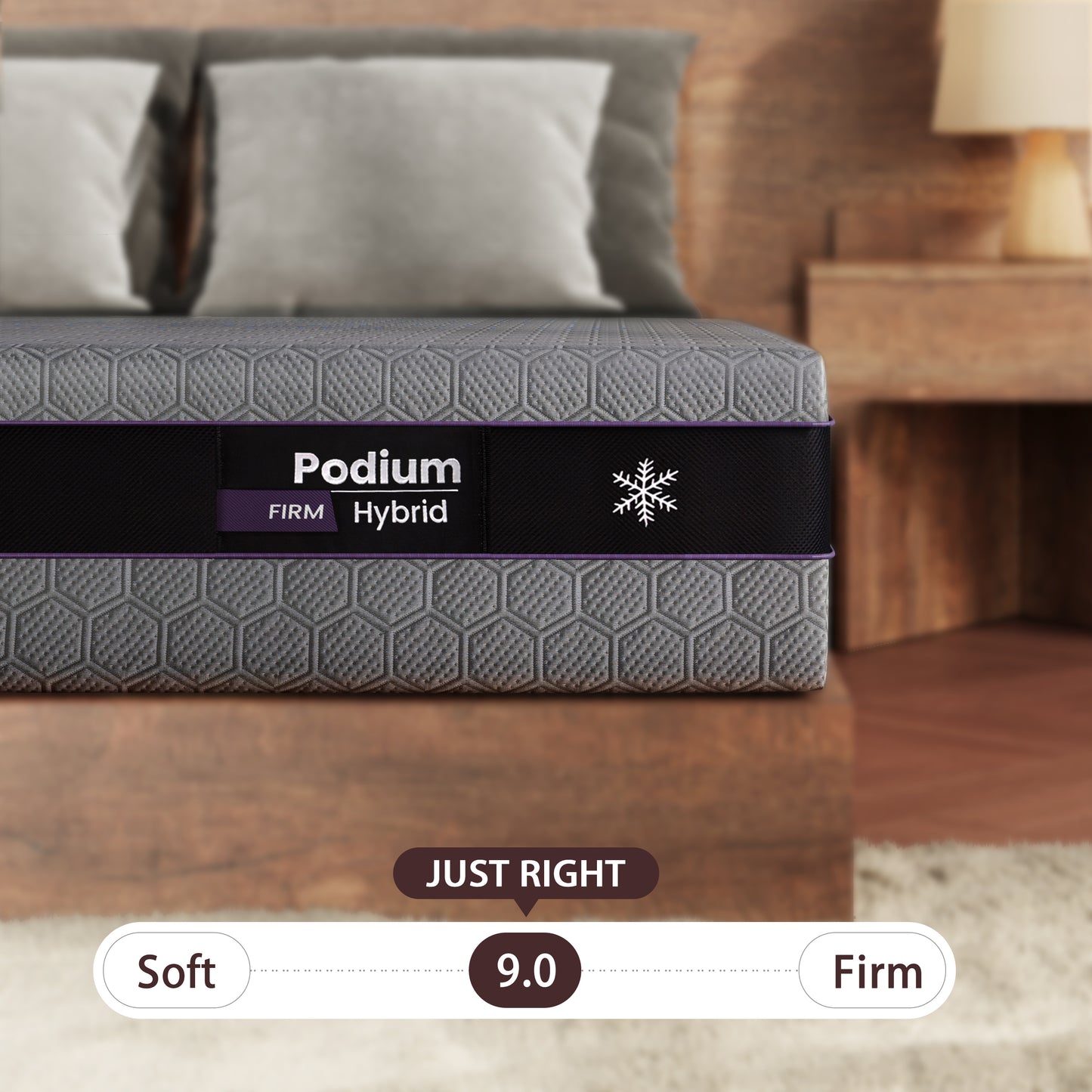 Sleepmax Podium 12" Queen Firm Hybrid Cooling Mattress with Gel Memory Foam, Latex and Honeycomb Matrix Pocket Springs image 5