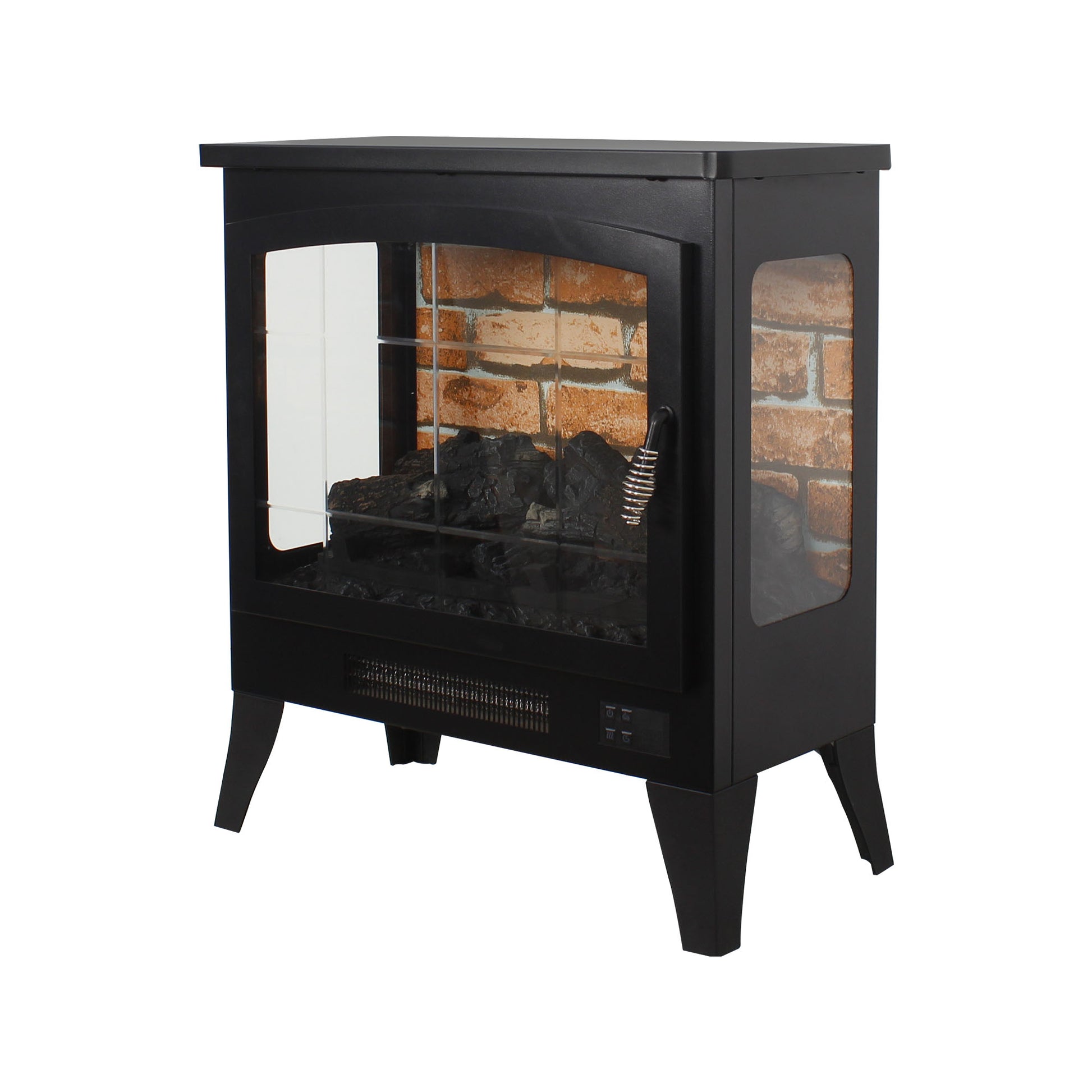 21 inchThree-sided Freestanding Electric Fireplace Stove heater with 3D Flame effect with remote control image 12