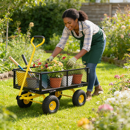 Wagon Cart Garden cart trucks make it easier to transport firewood image 7