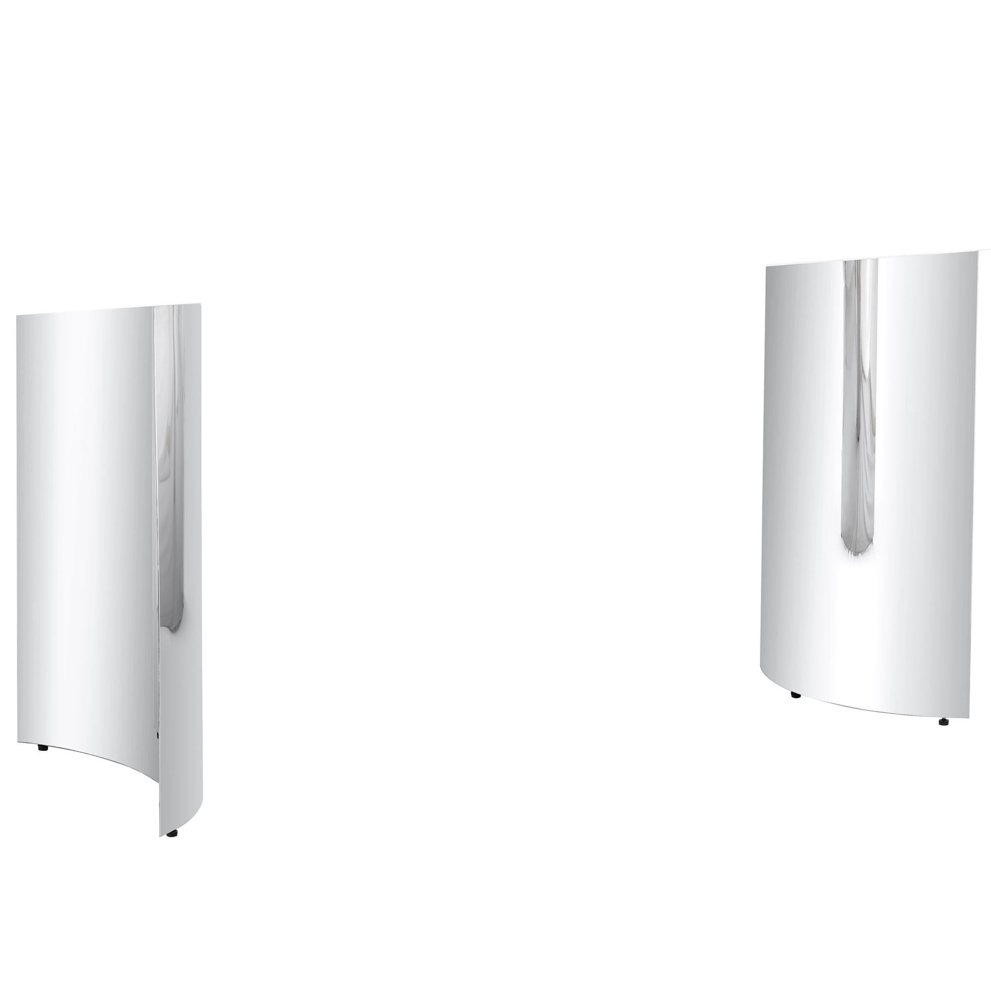 ONLY TABLE LEG.Stainless steel curved table legs: single pack, polished, sturdy table/desk support, ideal for modern home and office furniture in the United States.Only used as a table accessory. image 1