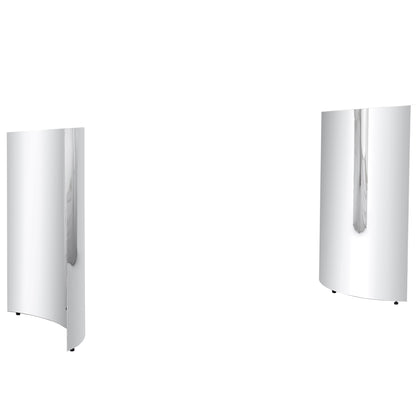 ONLY TABLE LEG.Stainless steel curved table legs: single pack, polished, sturdy table/desk support, ideal for modern home and office furniture in the United States.Only used as a table accessory. image 1