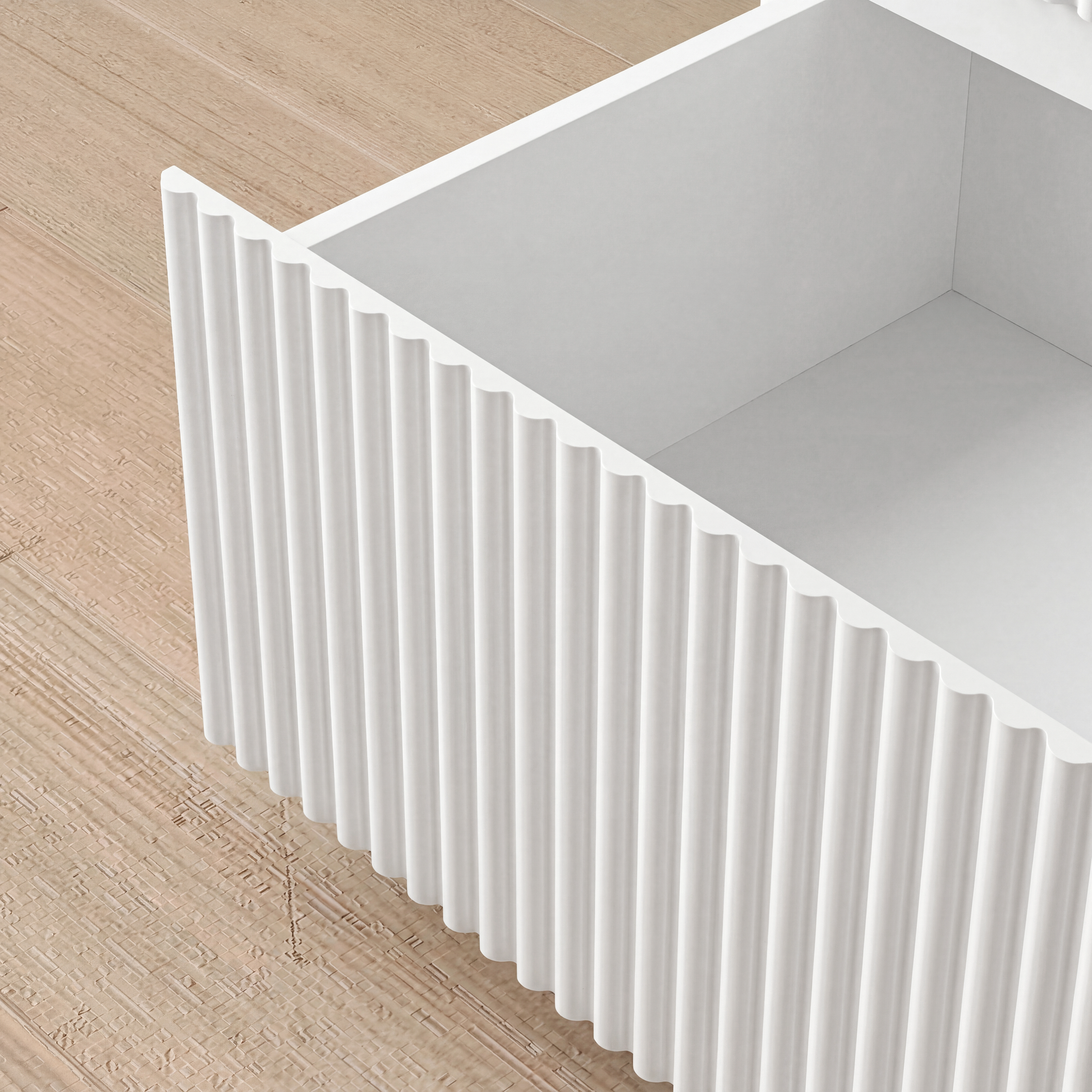 Modern White 6 Drawer Dresser, Wave Panel Drawer Fronts, Storage Cabinet, Versatile Chest of Drawers for Bedroom, Living Room - Sleek & Spacious Home Storage Solution image 8