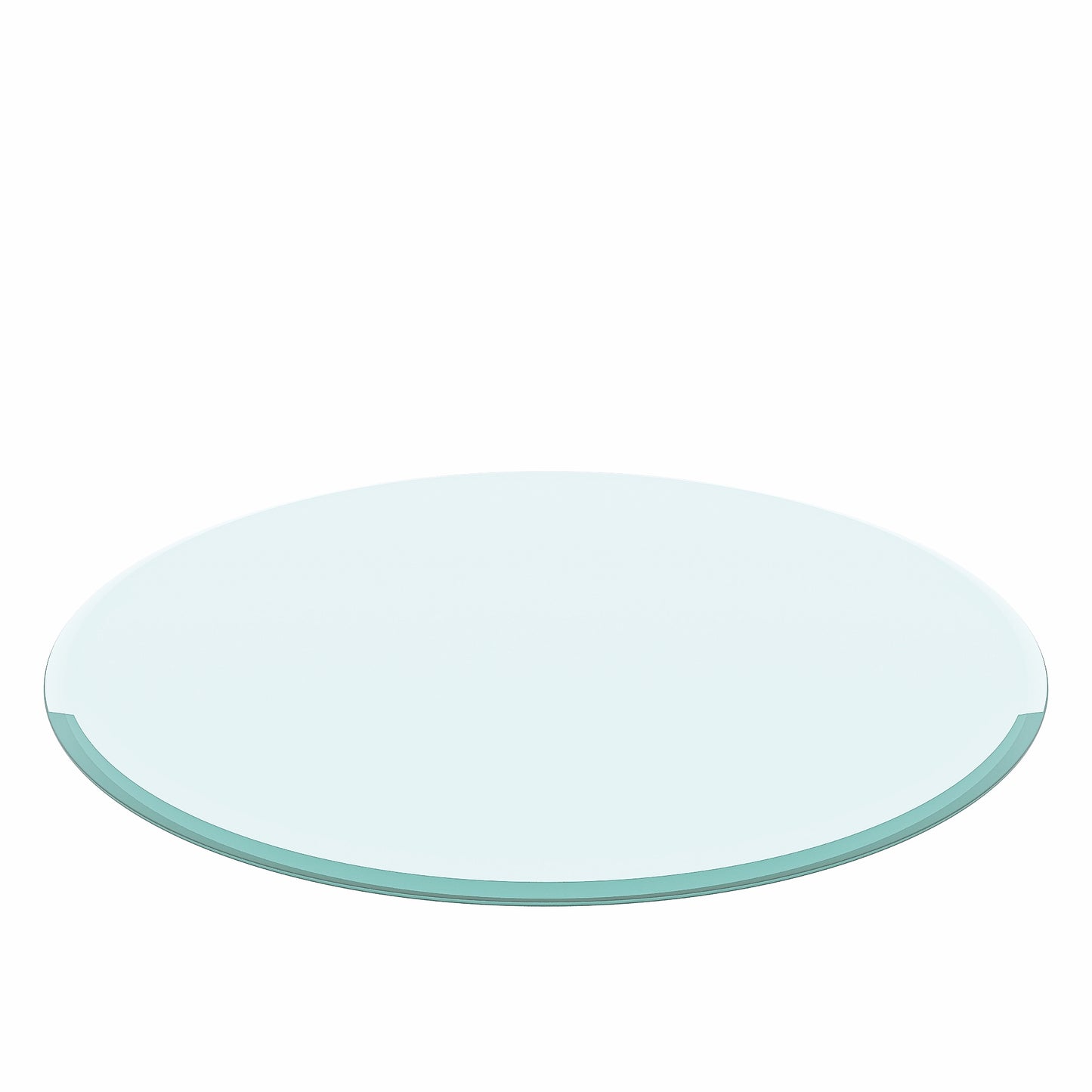 38.6" Inch Round Tempered Glass Table Top Clear Glass 2/5" Inch Thick Beveled Polished Edge (Old Sku:W1265115810) image 3