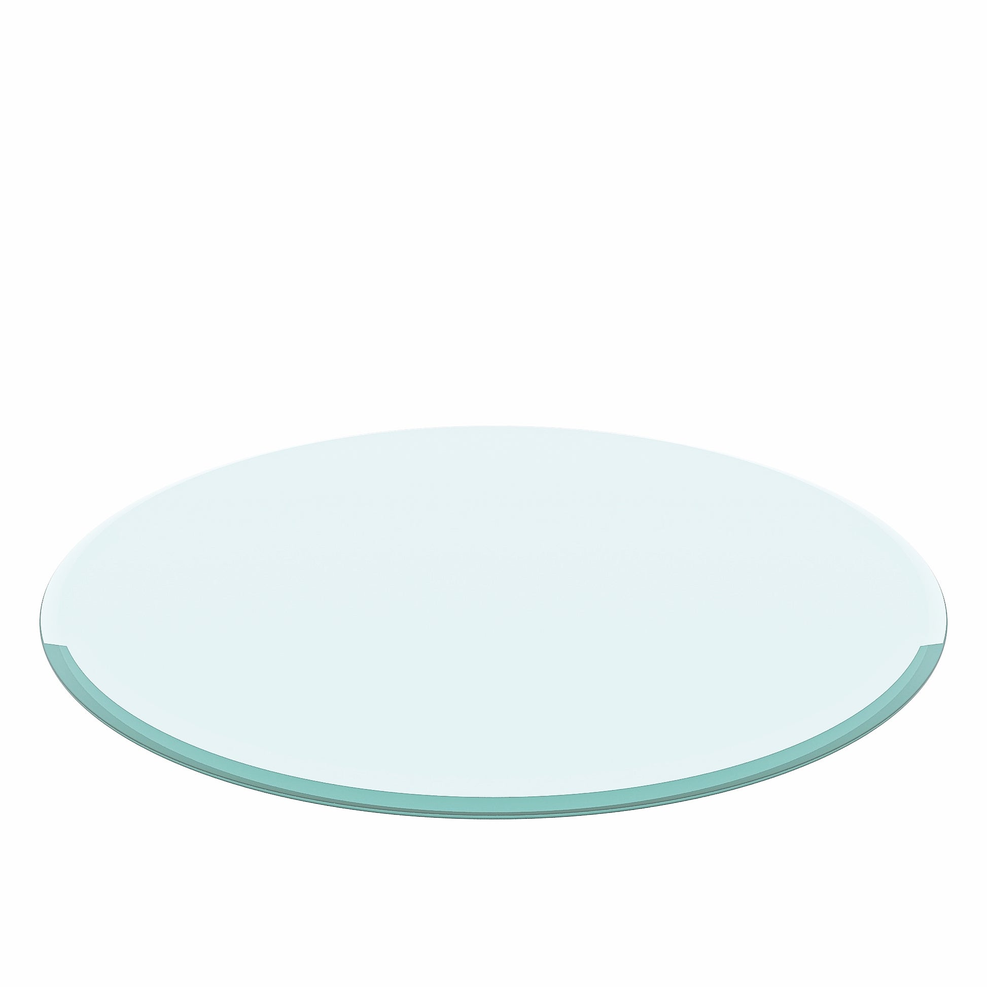 38.6" Inch Round Tempered Glass Table Top Clear Glass 2/5" Inch Thick Beveled Polished Edge (Old Sku:W1265115810) image 3