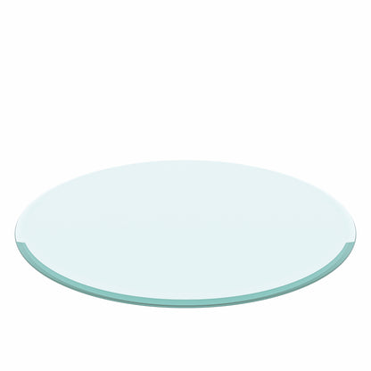 38.6" Inch Round Tempered Glass Table Top Clear Glass 2/5" Inch Thick Beveled Polished Edge (Old Sku:W1265115810) image 3