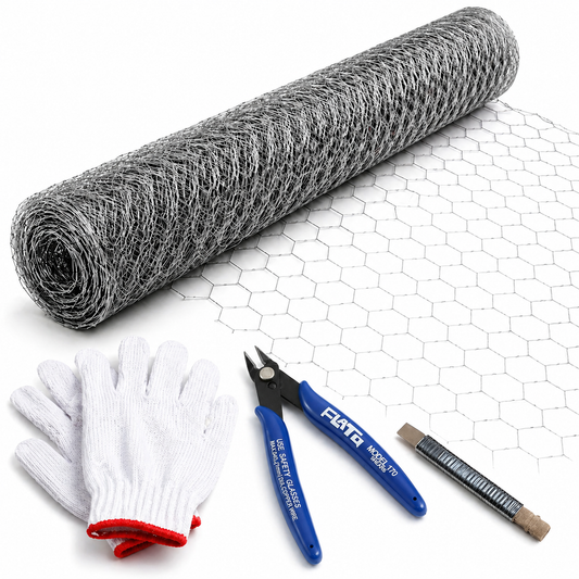 Silver galvanized metal hexagonal mesh, 21-gauge wire, rust-resistant garden net, suitable for floral arrangements, chicken wire, handicrafts, plant protection, and rabbit cages. image 1