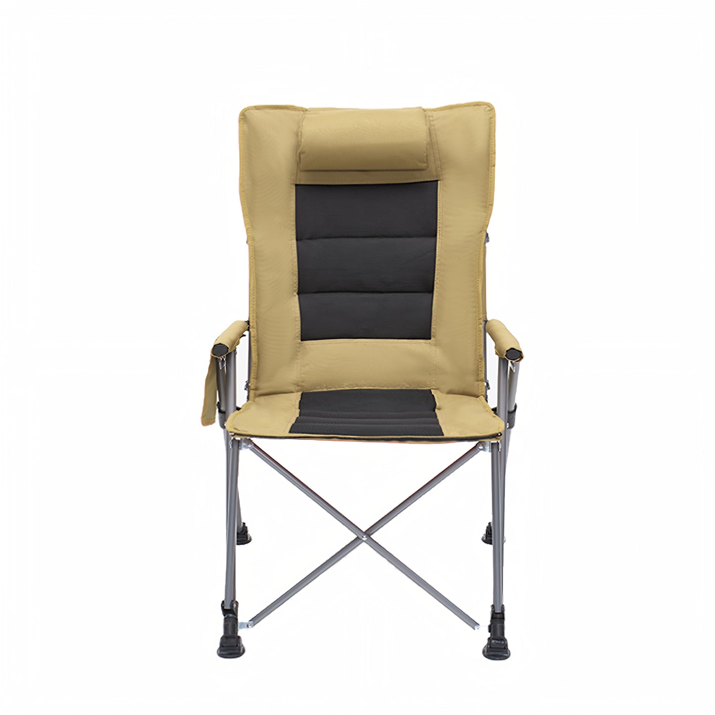 5-Position Adjustable Reclining Camping Chair, Side Pocket & Carry Bag, Heavy Duty, Portable Outdoor Chair for Beach, Camping, Patio,khaki image 10