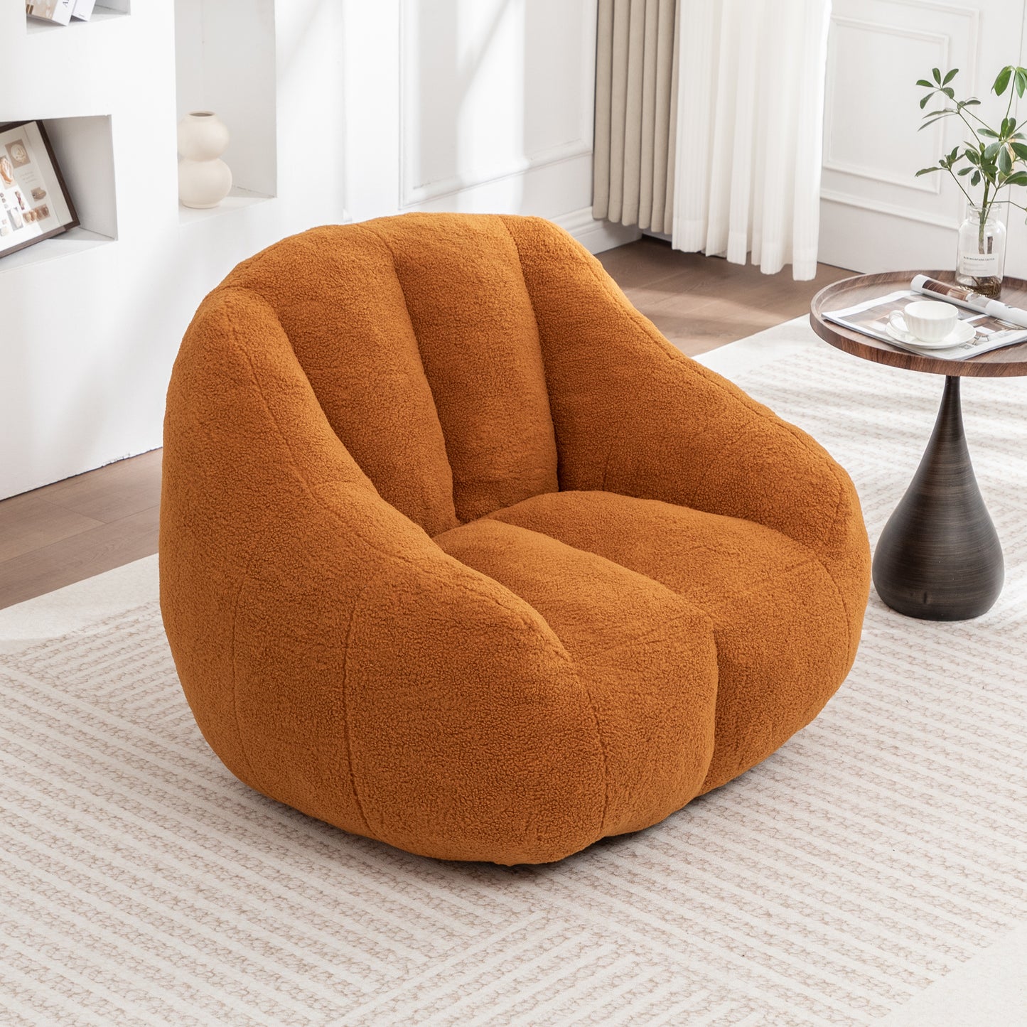 Bean Bag Chair with Filler, Bean Bag Sofa with Tufted Soft Stuffed Filling, Fluffy and Lazy Sofa, Comfy Cozy BeanBag Chairs with Memory Foam for Dorm, Apartment, Living Room image 10