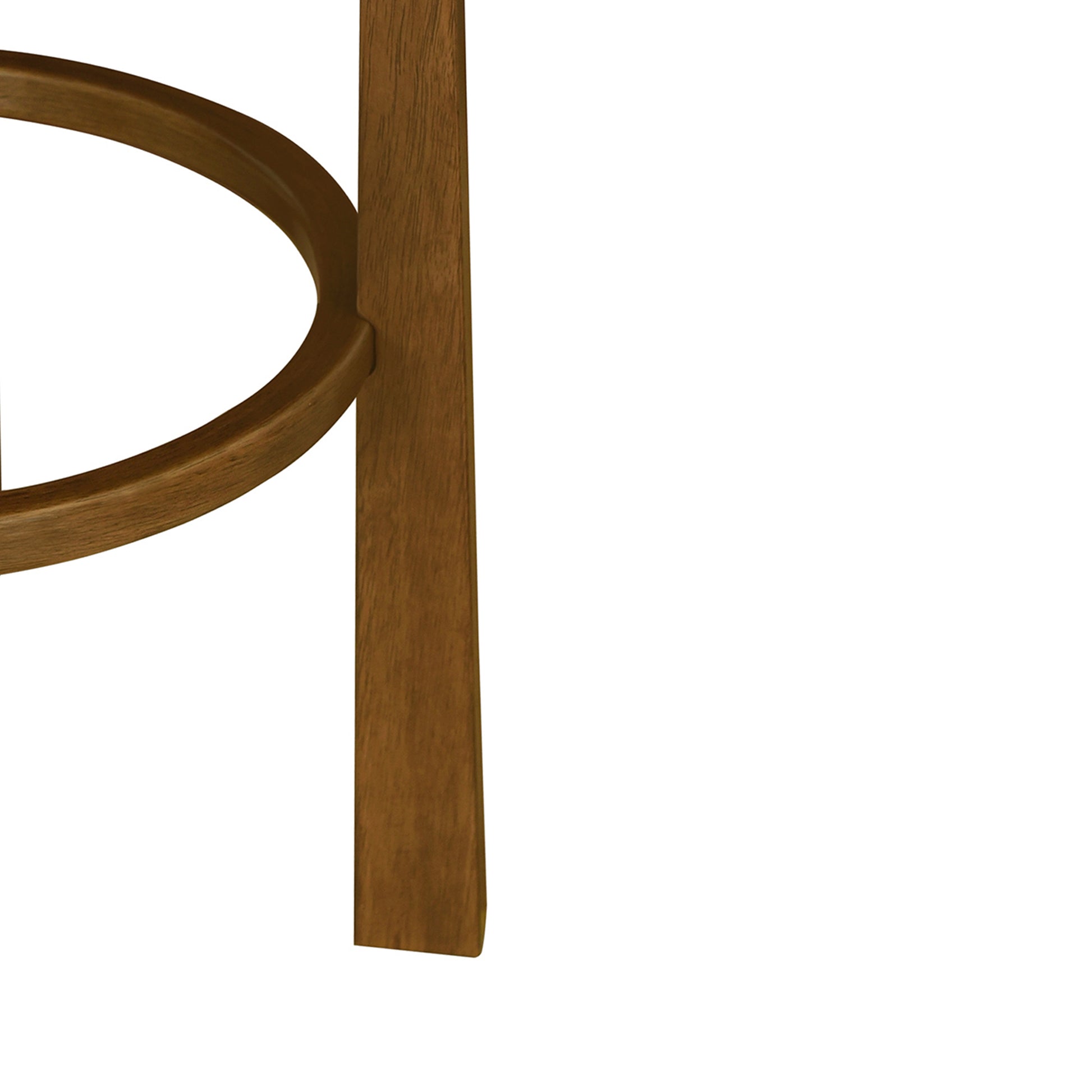 Vera Indoor Wooden Upholstered Barstool, Dark Walnut Finish and Ivory Upholstery, Set of 2 image 11