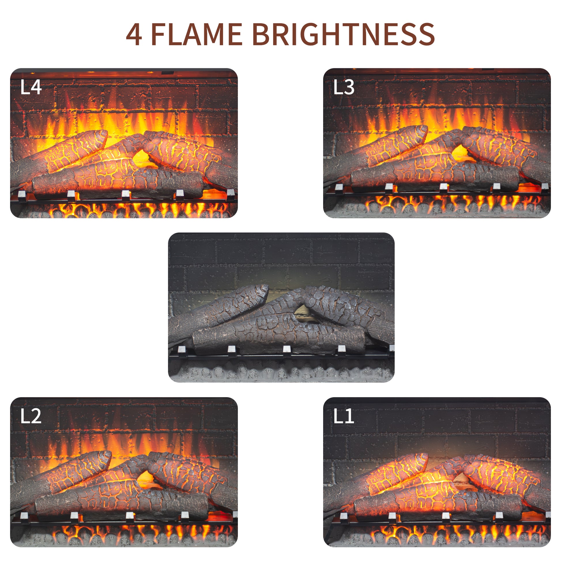 36 inch Infrared Electric Fireplace with Removable Trim kit Insert, Touch Panel Home Decor Heater image 11