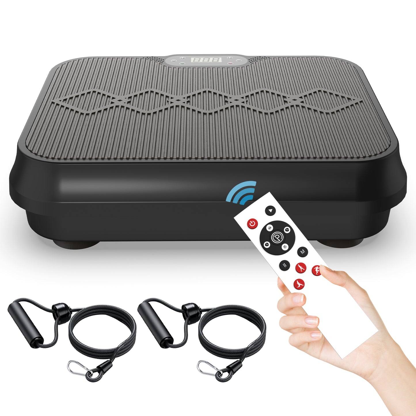 Vibration Plate Exercise Machine, Whole Body Workout Platform with Remote Control, Resistance Bands, Vibration Platform for Home Gym image 4