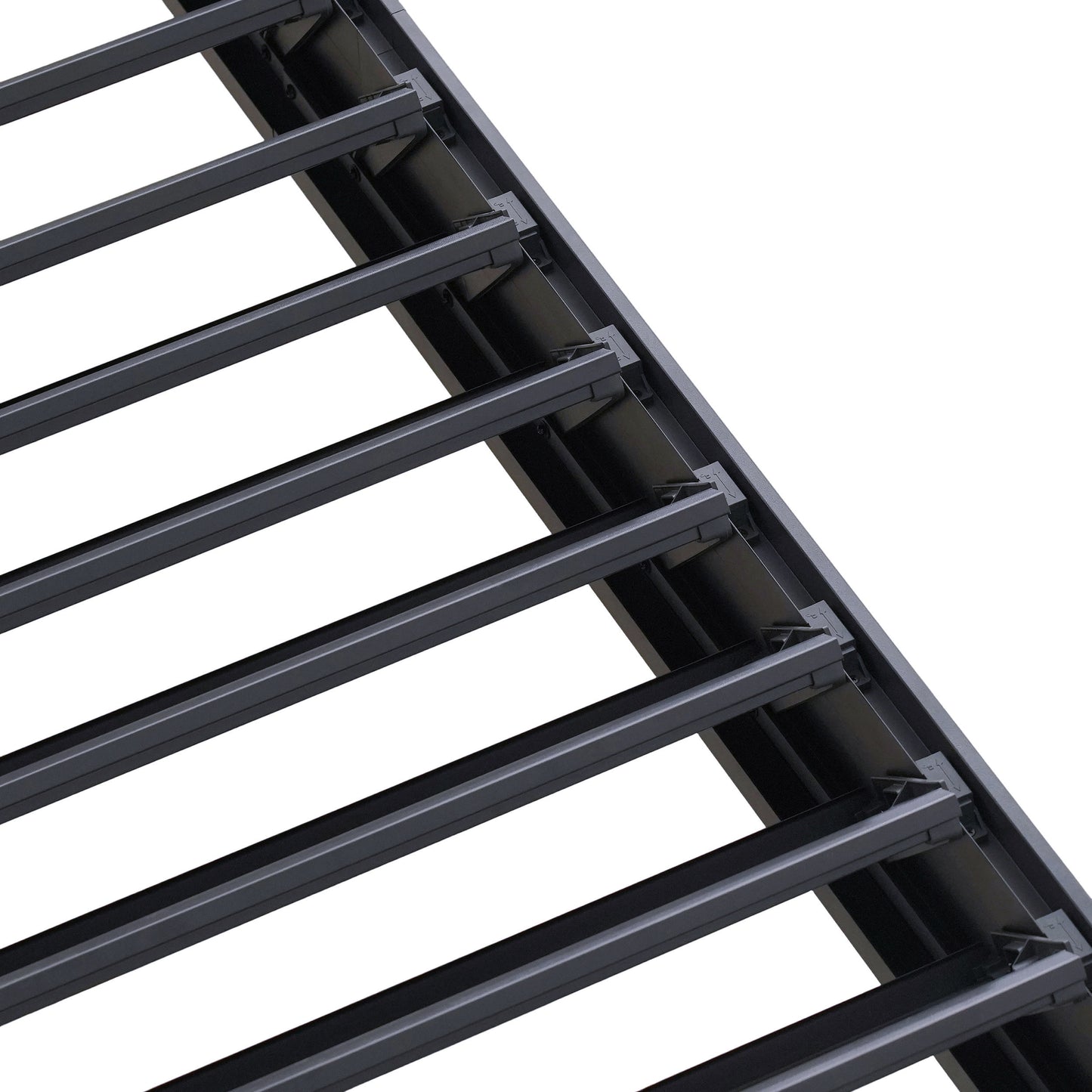 Byron Black Outdoor Pergola Aluminum with Adjustable Louvered Roof image 9