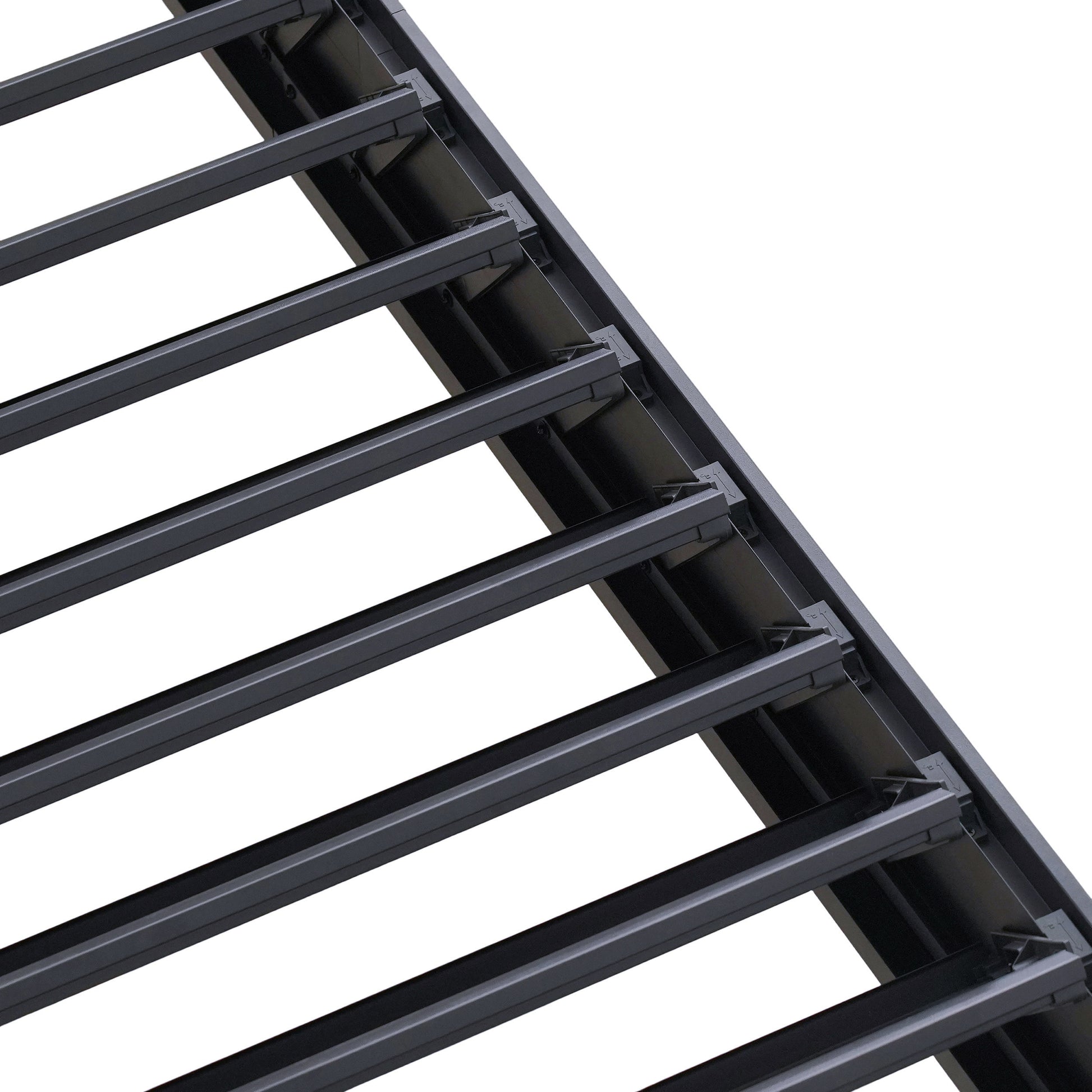 Byron Black Outdoor Pergola Aluminum with Adjustable Louvered Roof image 9