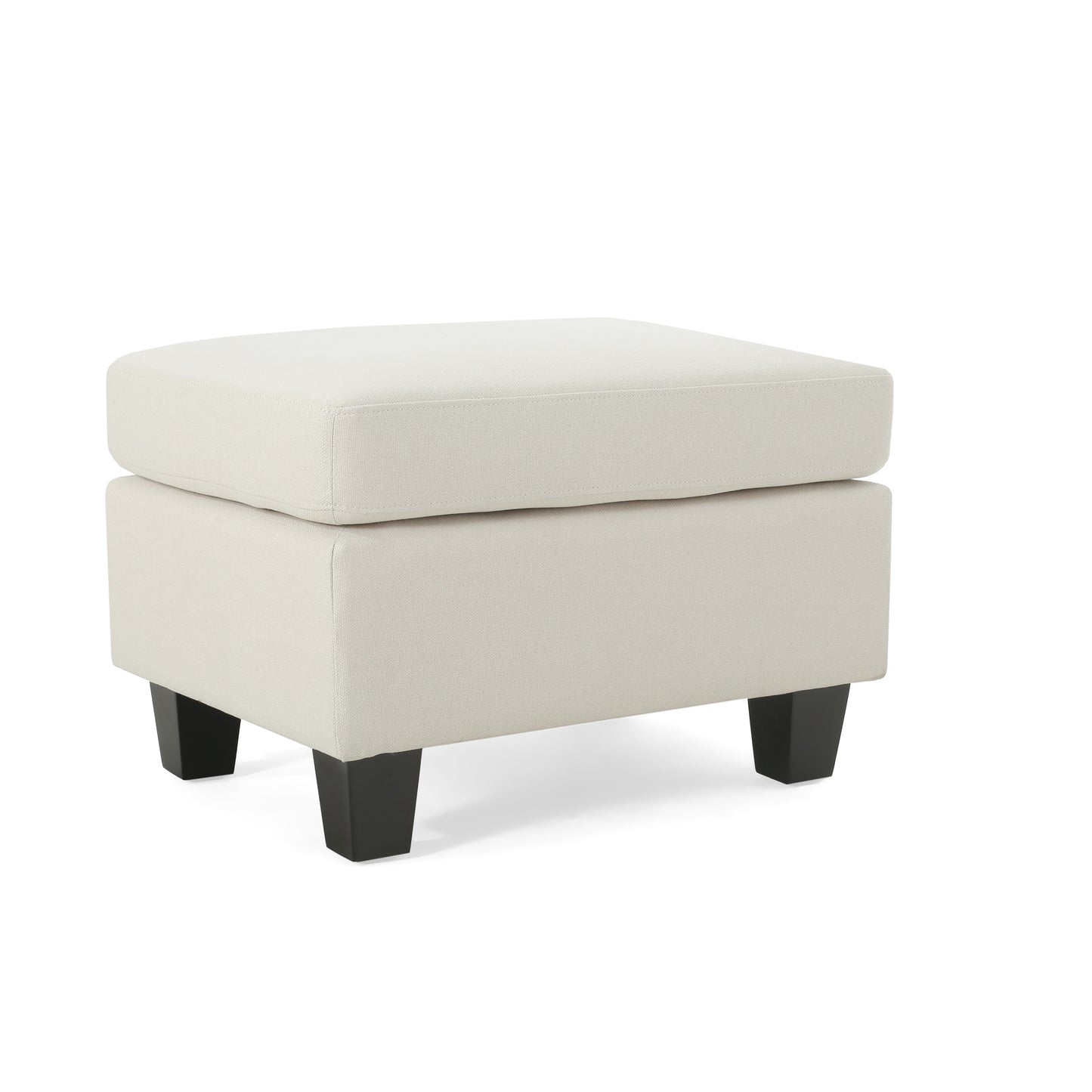 Upholstered Ottoman, Beige image 6