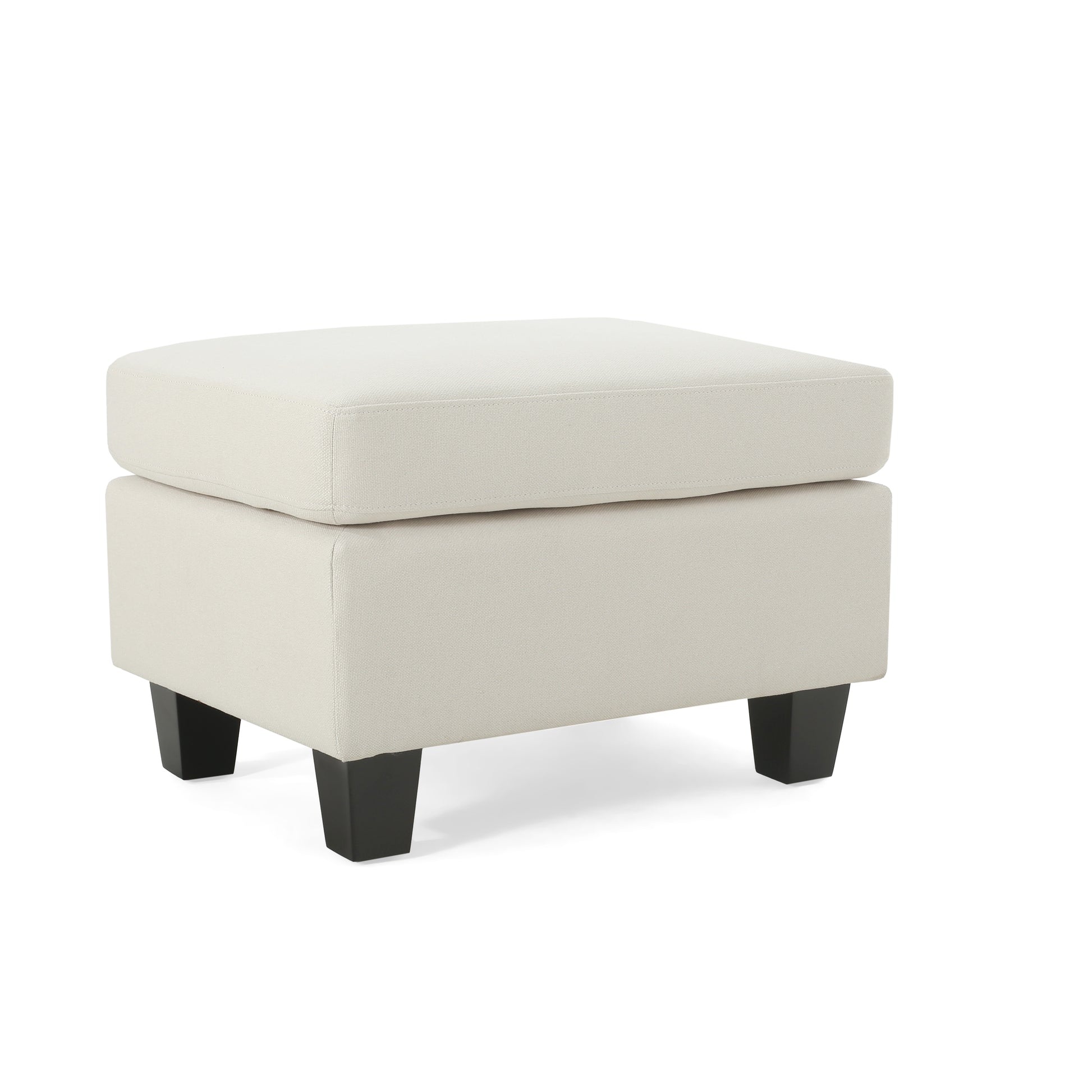 Upholstered Ottoman, Beige image 6