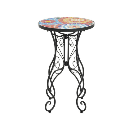 Outdoor Side Table,Colorful+Black image 4