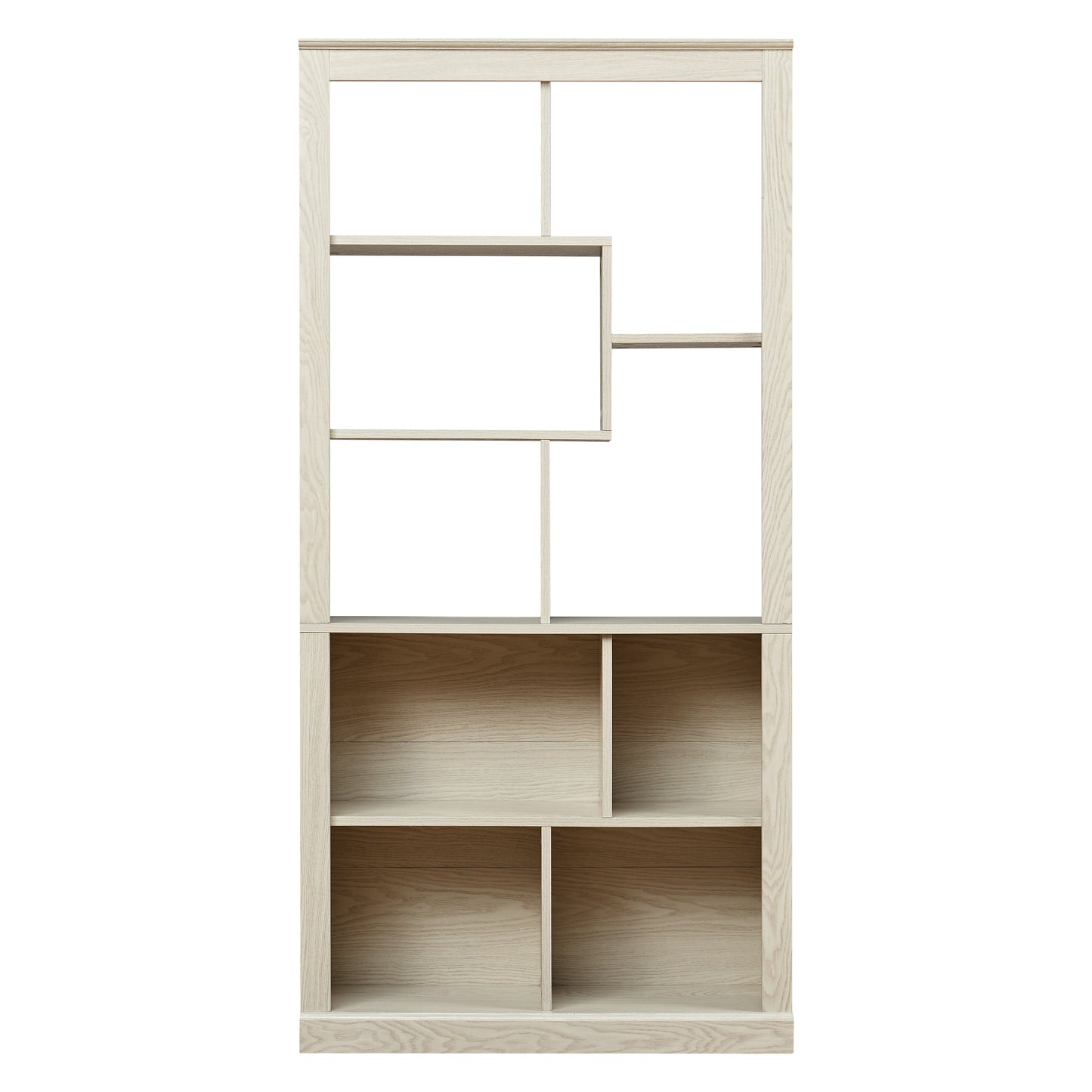 Free Combination Wood Open Bookshelf, Multi Space Display Storage Cabinet, Easy to Assemble Freestanding Bookcase with Anti-Tip Straps, Classified Storage Organizer for Living Room Bedroom Home Office image 11