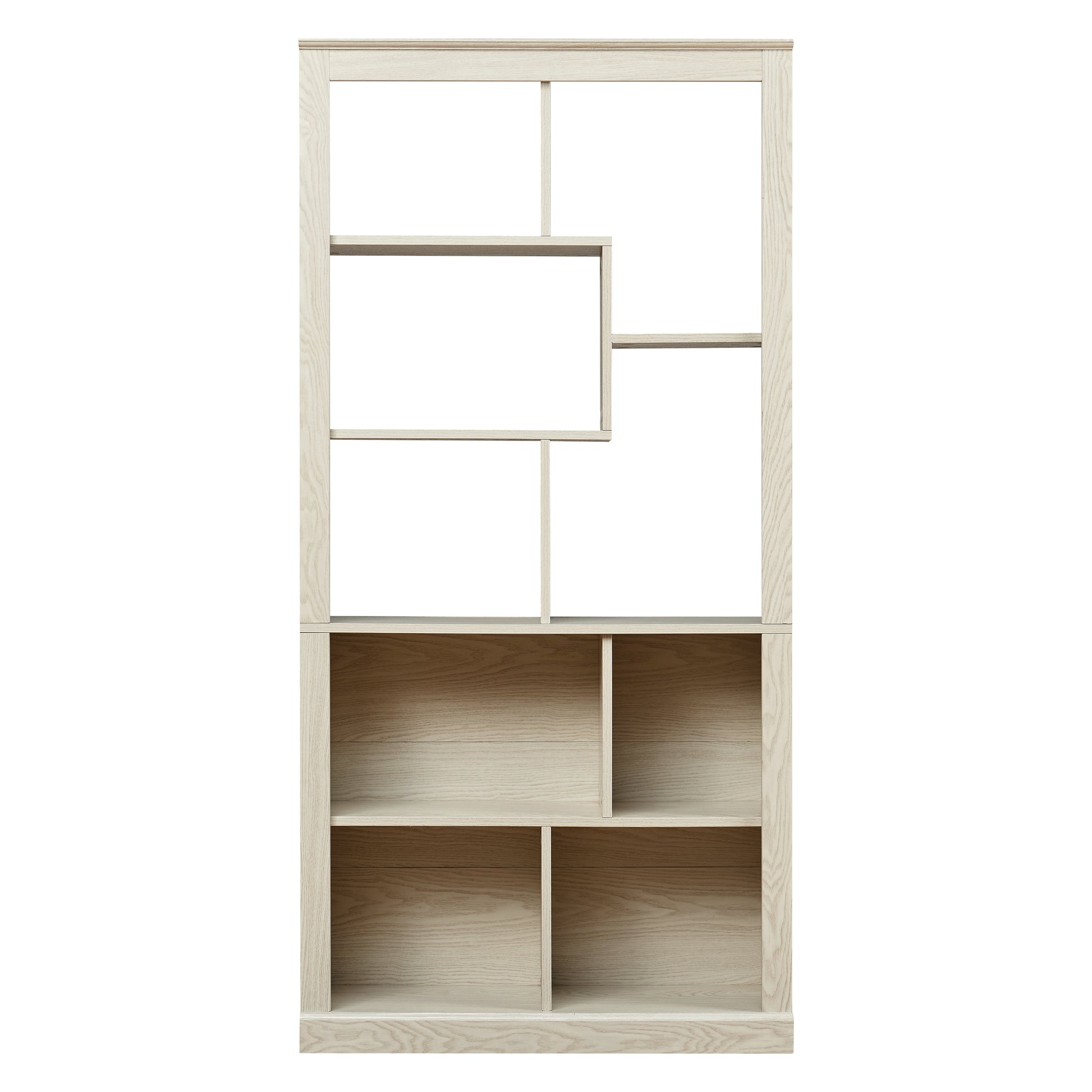 Free Combination Wood Open Bookshelf, Multi Space Display Storage Cabinet, Easy to Assemble Freestanding Bookcase with Anti-Tip Straps, Classified Storage Organizer for Living Room Bedroom Home Office image 11