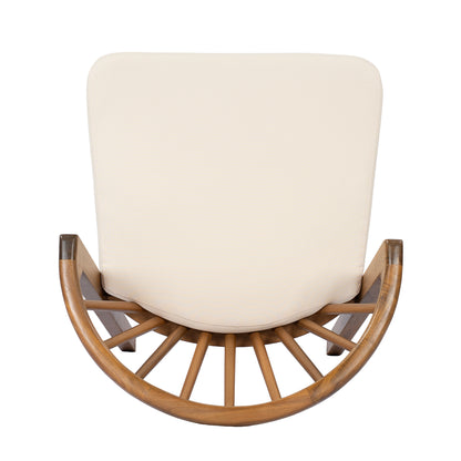Outdoor Dining Chairs Set of 2, Acacia Wood Patio Chairs with Cream Washable Cushion,for Backyard, Poolside, Garden,Teak image 8