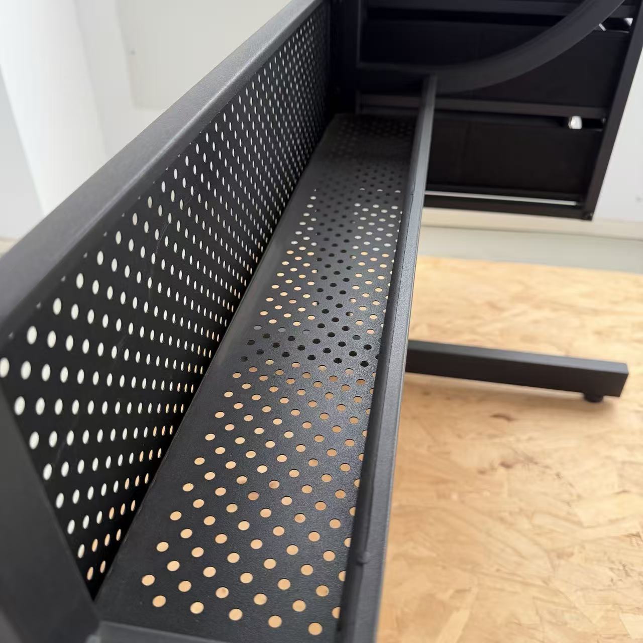 Black drafting drawing table with stool and 3 drawers image 7