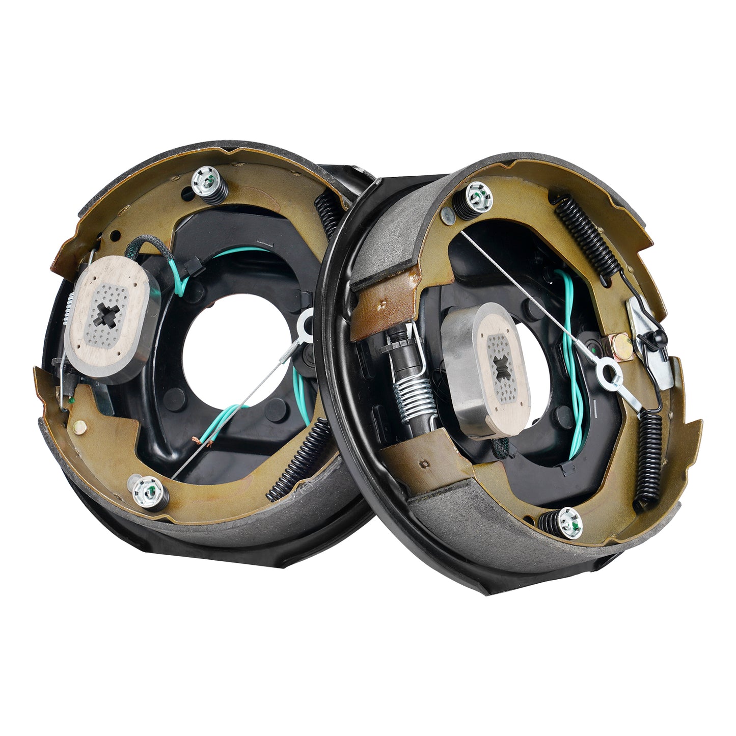 Electric Trailer Brake Assembly, 10" x 2.25", 1 Pair Self-Adjusting Electric Brakes Kit for 3500 lbs Axle, 4-Hole Mounting, Backing Plates for Brake System Part Replacement (1 Right + 1 Left) image 4
